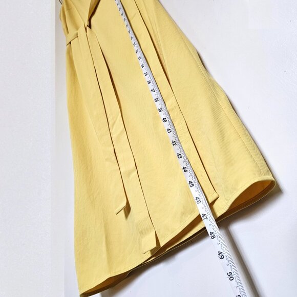 Everlane Sleeveless The Japanese GoWeave Tank Wrap Midi Dress, 4, Yellow - Picture 6 of 9